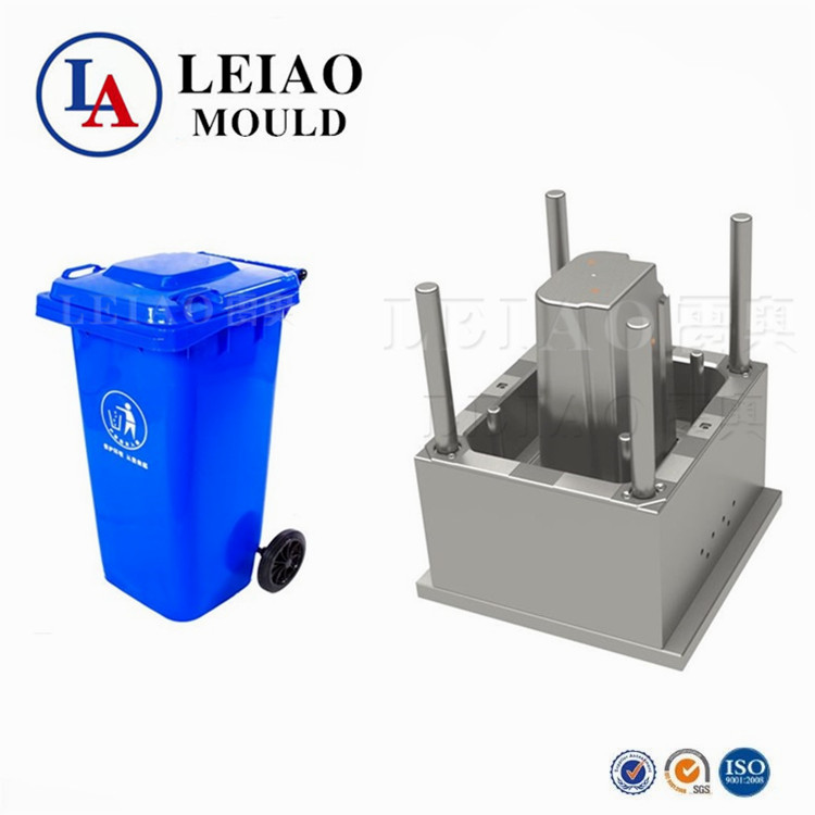 Molde de inyección de cubo de basura con pedal de plástico 240L Molde de cuerpo de cubo de ceniza2